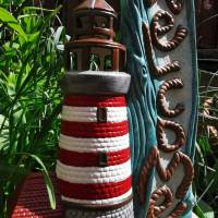 Leuchtturm aus Keramik zum Beleuchten Bild 3