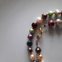 Wunderschöne Halskette aus bunten Süsswasser-barockperlen Bild 6