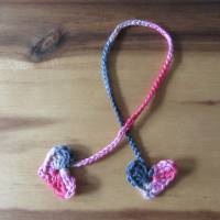 Lesezeichen Herzen pink Farbverlauf - 100% Baumwolle Bild 1