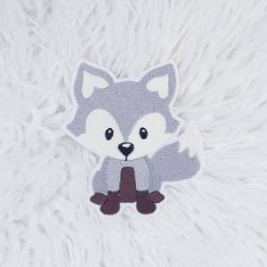 Fuchs Applikation Aufnäher Sticker Bügelbild Handmade für Kinder Patch Waldtiere gestickt Bild 1