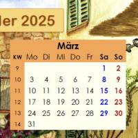 Das Jahr 2025 auf einen Blick - Download – mit Valldemossa Hintergrund, PDF – DIN A4 Bild 2