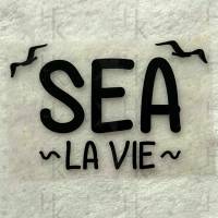 Bügelbild - Sea La Vie | Möwen | Maritim | Spruch | Logo - viele mögliche Farben Bild 1