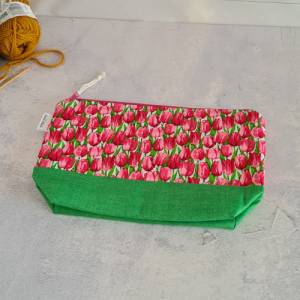 Projekttasche für Stricken | Tulpen | Stricktasche | Praktische Bobbeltasche Bild 6