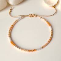 Armband in zarten Frühlingsfarben aus Miyuki und Toho Perlen, kleine Geschenke für Frauen Freundin, im Geschenktütchen Bild 2