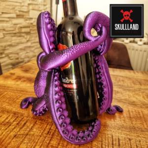 Weinflaschenhalter / Flaschenhalter EL PULPO | KRAKE black/purple Bild 3