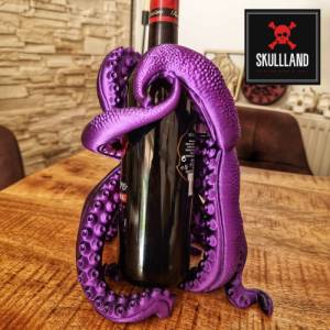 Weinflaschenhalter / Flaschenhalter EL PULPO | KRAKE black/purple Bild 4