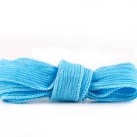 Seidenband Crinkle Crêpe Himmelblau 1m 100% Seide handgenäht und handgefärbt Schmuckband Wickelarmban Bild 1