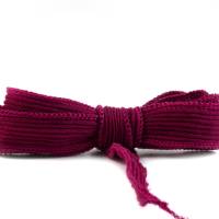 Seidenband Crinkle Crêpe Bordeaux 1m 100% Seide handgenäht handgefärbt Schmuckband Wickelarmband Bild 2
