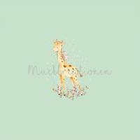 Panel Giraffe Maus mint  Eigenproduktion Jersey French Terry Kunstleder Bild 2