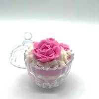 KerzenSchmuck Fancy Roses - Bonboniere mit Deckel - Silberschmuck und Rosenduft Bild 1