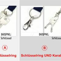 Schlüsselband lang lila Blümchen Pünktchen, Patchwork, 100cm, Karabiner Schlüsselring, by BuntMixxDESIGN Bild 4