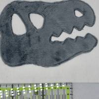 Dino Dinosaurier Skull Applikation Patch zum Annähen Aufbügeln für Schultüte & co. Bild 1
