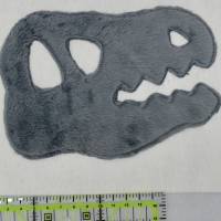 Dino Dinosaurier Skull Applikation Patch zum Annähen Aufbügeln für Schultüte & co. Bild 2