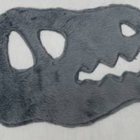 Dino Dinosaurier Skull Applikation Patch zum Annähen Aufbügeln für Schultüte & co. Bild 3