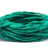 Handgefärbtes Habotai-Seidenband Grün ø3mm Seidenschnur 100% reine Seide Bild 2