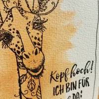 Mutmachkarte mit einer lustigen Giraffe - Kopf hoch! Ich bin für Dich da! Bild 2
