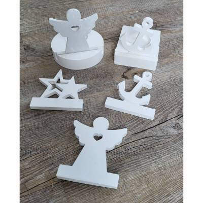 Teelichthalter * rund oder eckig * Einschieber * Anker * Engel * Sterne 