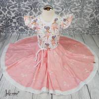 Drehkleid - Kleid mit Drehrock Ballerina mit Hase Altrosa #Einschulung Bild 1