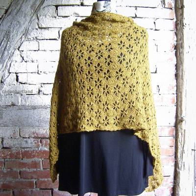 Häkelanleitung - Wüstenblume - grosses Schaltuch - Stola - PDF