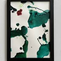 Handgemaltes abstraktes minimalistisches Bild auf hochwertigem 200g Aquarell Papier #1 der INSEL Serie Bild 1