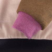 Merinowollpullover für Kinder 110/116 rosa/zimtbraun Upcycling Kinderpullover aus Wolle im Colorblockdesign Bild 4