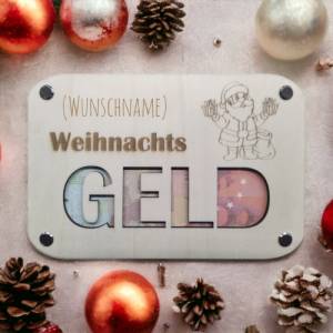 Geldkarte zu Weihnachten / Geldgeschenk für Weihnachten/ personalisierte Geschenkverpackung / besondere Geschenkidee / G Bild 6