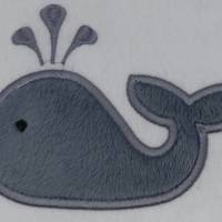 Wal Walfisch Jonas Applikation Patch zum Annähen Aufbügeln für Schultüte & co. Bild 2