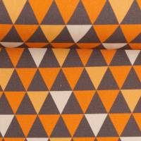 Baumwolle Werner Dreiecke orange/braun by Swafing Oeko-Tex Standard 100 (1m/9 ,-€) Bild 4