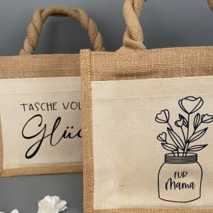 Jutetasche - Mama - Muttertagsgeschenk -Shopper - Mommy bag - Geschenktasche - Geschenk für Mama - Geschenk Freundin -pe Bild 7