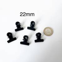 Mini-Bulldog-Klammern in schwarz 22mm 5-50 Stück Bild 5