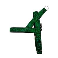 Hundehalsband Wirbelwind grün 35 cm mit Zugstopp  Halsband mit Zugstopp grün mit Lederpolsterung Bild 3