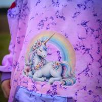 Bügelbild SCHULKIND Rainbow Unicorn personalisiert Name Bild 5