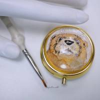Pillendose mit Otter Motiv handgemalt Bild 1