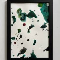 Handgemaltes abstraktes minimalistisches Bild auf hochwertigem 200g Aquarell Papier #2 der INSEL Serie Bild 1