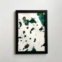 Handgemaltes abstraktes minimalistisches Bild auf hochwertigem 200g Aquarell Papier #2 der INSEL Serie Bild 2