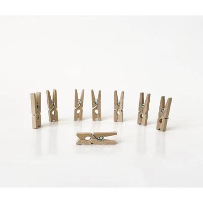Mini-Wäscheklammer Holzklammer Natur 3cm Set aus 25 Stück