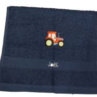 Handtuch, Duschtuch, Gästehandtuch  oder 2er Set Geschenk  Bestickt personalisiert Traktor Bild 1