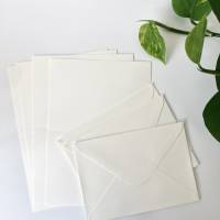 3 - 50 Stück Karten wahlweise mit Umschlag Klappkarten aus Kraftpapier cremeweiß Bild 4