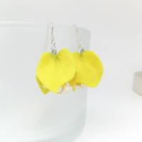 Bougainvillea realistische Blumen Ohrringe, gelbe Blumen Ohrringe, Sommer Ohrringe, festliche Ohrringe, Geschenk Bild 3
