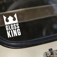 Autoaufkleber Gloss King | Auto Aufkleber lustig | Detailing Aufkleber | Vinylaufkleber | 6,1 cm x 10 cm Bild 1