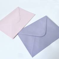 5 Stück Kartenset Klappkarten aus Kraftpapier rosa oder lila Bild 3