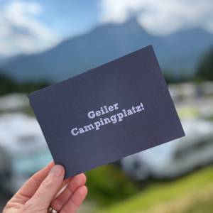 Postkarte “Geiler Campingplatz” | Grußkarte | Glückwunschkarte | Camp Geschenk | Camping | Vanllife Bild 1