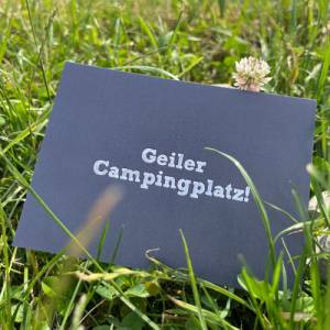 Postkarte “Geiler Campingplatz” | Grußkarte | Glückwunschkarte | Camp Geschenk | Camping | Vanllife Bild 2