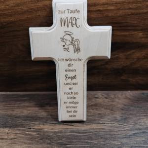 Taufe Kommunion Firmung Konfirmation Kreuz Spruch Geschenk Massiv Bild 1