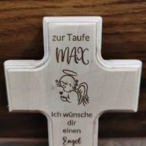 Taufe Kommunion Firmung Konfirmation Kreuz Spruch Geschenk Massiv Bild 4