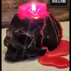 Teelichthalter | Kerzenständer  ROUNDY SKULL / TOTENKOPF schwarz Bild 8