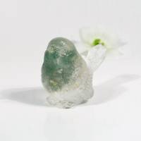 Vögelchen mit Grünem Aventurin, Bergkristall, 24 Karat Blattgold in Resin / Epoxid Bild 3