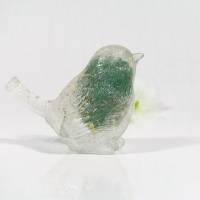 Vögelchen mit Grünem Aventurin, Bergkristall, 24 Karat Blattgold in Resin / Epoxid Bild 4