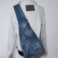 Crossbody Bag Rucksack Handtasche aus Jeans Bild 1