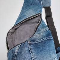 Crossbody Bag Rucksack Handtasche aus Jeans Bild 5
